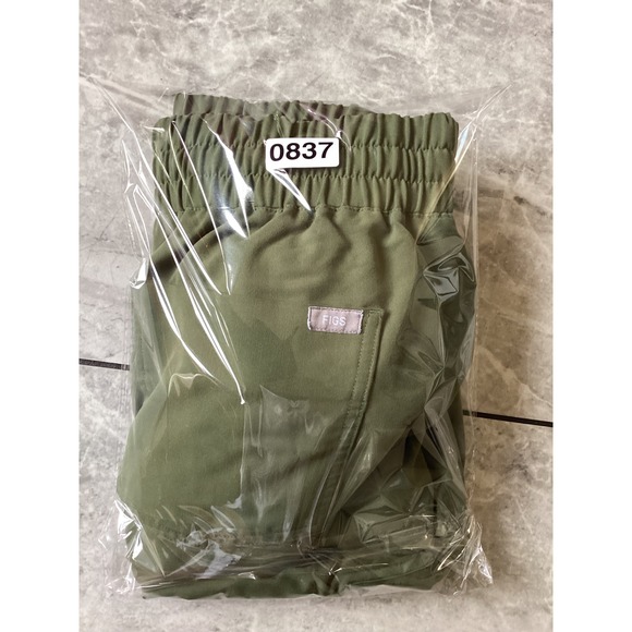 FIGS Zamora Jogger Scrub Pants Olive Green Red Drawstring Women XXL W20SW2020 - Picture 8 of 8